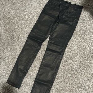 MASSIMO DUTTI | dark green | wax sparkle jean | size 36